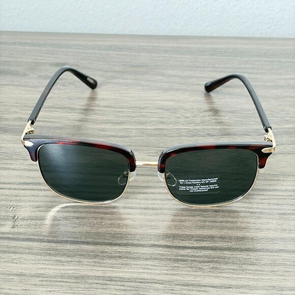 JCrew Brow Line Sunglasses Dark Acorn - Picture 1 of 9